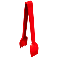 Carlisle 9"L Plastic Salad Tongs, Red (460905)