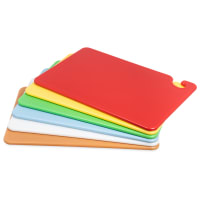 San Jamar CB1218KC Cut-N-Carry® Cutting Board Set w/ (6) Boards - 12" x 18", Assorted C...