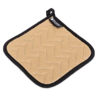 San Jamar 812TPH 7" x 7" Bestan® Tan Poly-Cotton Pot Holder /Loop