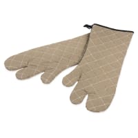 San Jamar 850TF17 17" Conventional Oven Mitt - Cotton, Tan