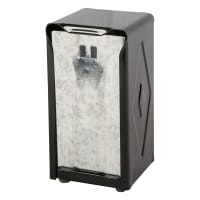 San Jamar H900BK Tabletop 150 Tallfold Napkin Dispenser - Two-Sided, Black &amp; Stainless
