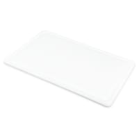 San Jamar CB121812GVWH Grooved Cutting Board, 12" X 18" X 1/2 in, NSF, White