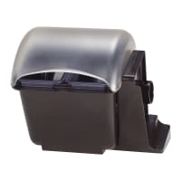 San Jamar BD2004NL Mini Domed Condiment Center, (2) 1 1/2 pt Trays, Black