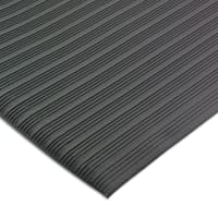 San Jamar KM4100BK Station Mat w/ Beveled Edge &amp; Anti-Fatigue Vinyl Sponge, Black