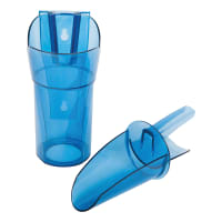 San Jamar SI7700 24 oz Saf-T-Scoop® Round Ice Scoop w/ Knuckle Guard & Guardian™ Holder - Pol...