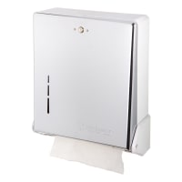 San Jamar T1905XC Wall Mount Paper Towel Dispenser for C Fold or Multifold - Steel, Bright Chrome