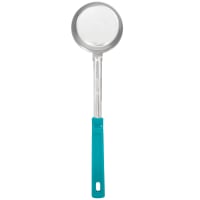 Vollrath 62177 6 oz Solid Spoodle - Teal Poly Handle, Stainless