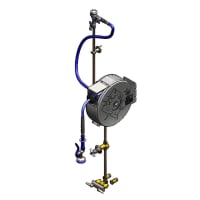 T&S B-1432-7122-C01 Enclosed Hose Reel Assembly w/ 30 ft Hose &amp; 3" Mixing Faucet - 1/2" NPT