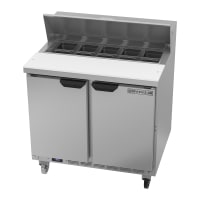 Beverage-Air SPE36HC-10 36" Hydrocarbon Series Sandwich/Salad Prep Table w/ Refrigerated Bas...