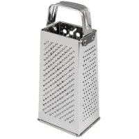 Browne Square Cheese Grater, 2 Grating &amp; 2 Slicing Surfaces, Stainless (3199)