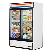 True GDM-47-HC-LD 54 1/8" GDM Series Two Section Glass Door Merchandiser - (2) Sliding Doors...