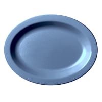 Cambro 120CWP401 Plastic Platter - 12" x 9", Slate Blue