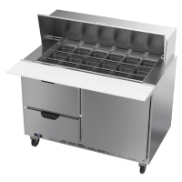 Beverage-Air SPED48HC-18M-2 48" Hydrocarbon Series Mega Top Sandwich/Salad Prep Table w/ Ref...
