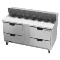 Beverage-Air SPED60HC-16-4 60" Hydrocarbon Series Sandwich/Salad Prep Table w/ Refrigerated...