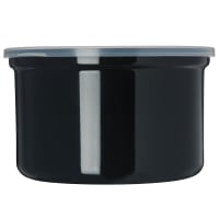 Carlisle 1 1/2 qt Poly Tuf Crock - Snap On Lid, Translucent/Black (034303)