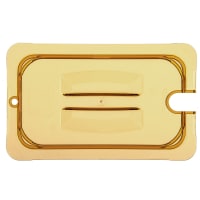 Carlisle Universal 1/4 Size High Heat Food Pan Notched Lid - Amber (10491U13)