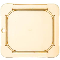 Carlisle Universal 1/6 Size High Heat Food Pan Lid - Flat, Amber (10516U13)