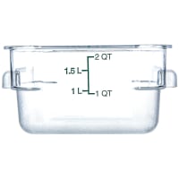 Carlisle 2 qt Square Food Storage Container - Clear (1072007)