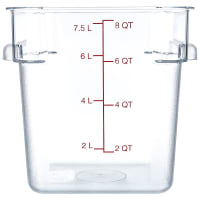 Carlisle 8 qt Square Food Storage Container - Clear (1072307)