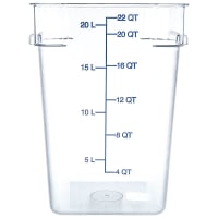 Carlisle 22 qt Square Food Storage Container - Clear (1072607)
