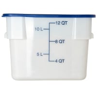 Carlisle 12 qt Square Food Storage Container - Stackable, White (1073402)
