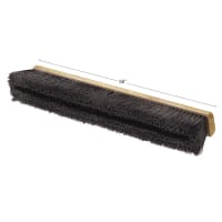 Carlisle 36" Push Broom Head - Wood Block, Horsehair/Poly, Black (360243603)