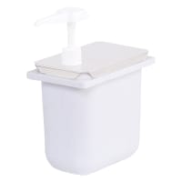 Carlisle 2 1/2 qt Fountain Jar - Notched, Polyethylene, White (38508)