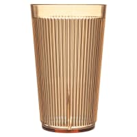 Carlisle 12 oz Amber Ribbed Plastic Tumbler (401213)
