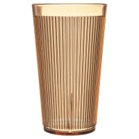Carlisle 16 oz Amber Ribbed Plastic Tumbler (401613)