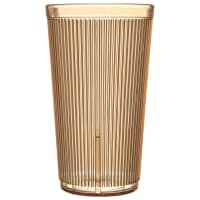 Carlisle 20 oz Amber Ribbed Plastic Tumbler (402013)