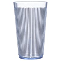 Carlisle 12 oz Ocean Blue Ribbed Plastic Tumbler (403314)