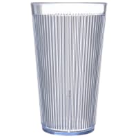 Carlisle 16 oz Ocean Blue Ribbed Plastic Tumbler (403414)