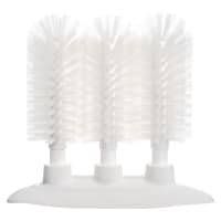 Carlisle 8" Triple Glass Washer - Polyester/Plastic,  White (4046102)