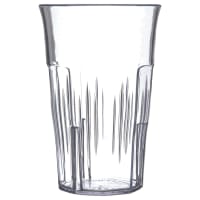 Carlisle 12 oz Clear Ribbed Plastic Tumbler (4365107)