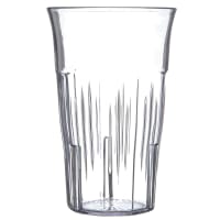 Carlisle 16 oz Clear Ribbed Plastic Tumbler (4365307)