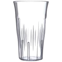 Carlisle 20 oz Clear Ribbed Plastic Tumbler (4365507)