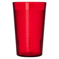 Carlisle 9 1/2 oz Ruby Textured Plastic Tumbler (550610)