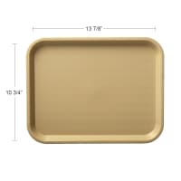 Carlisle Plastic Cafeteria Tray - 13 4/5"L x 10 3/4"W, Beige (CT101406)