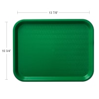 Carlisle Plastic Cafeteria Tray - 13 4/5"L x 10 3/4"W, Green (CT101409)