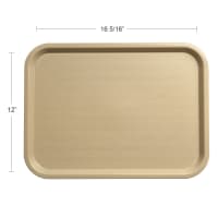 Carlisle Plastic Cafeteria Tray - 16 3/10" L x 12"W, Beige (CT121606)