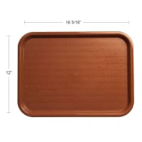 Carlisle Plastic Cafeteria Tray - 16 3/10" L x 12"W, Light Brown (CT121631)