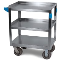 Carlisle 3-Level Stainless Utility Cart w/ 700-lb Capacity, Flat Ledges (UC7031827)