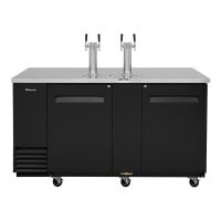 Turbo Air TBD-3SB 69" Draft Beer System w/ (3) Keg Capacity - (2) Columns, Black, 115v