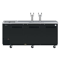 Turbo Air TCB-4SB-N 90 3/8" Draft Beer System w/ (4) Keg Capacity - (2) Columns, Black, 115v