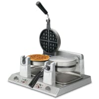 Waring WW250 Double Belgian Waffle Maker w/ LED Indicator &amp; Non-Stick Plates, 120V