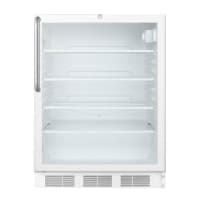 Accucold 24" Countertop Refrigerator w/ Front Access - Swing Door, Stainless, 115v (SCR600LCSS)