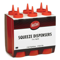 Tablecraft C112K Cash And Carry Squeeze Dispenser, 12-oz, Red