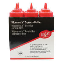 Tablecraft C12463K Cash And Carry Wide Mouth Squeeze Dispenser, 24-oz, Red