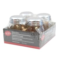 Tablecraft C260-4 Cheese Shakers, 6 oz, Swirl Glass, Chrome Top