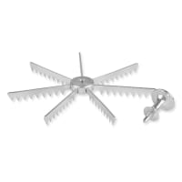 Update APM-07 7 Cut Pie Marker with Handle - Aluminum